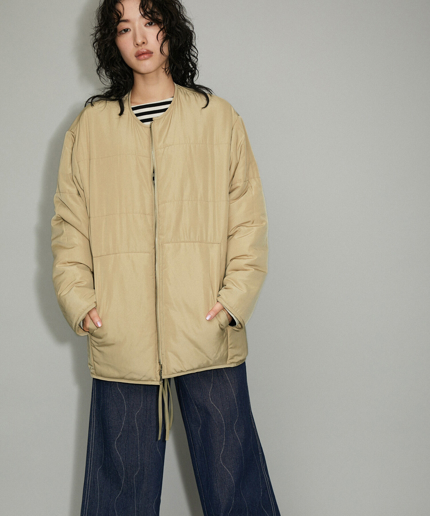 ADAM ET ROPE'「【WEB限定】リバーシブルツイードブルゾン」|ブルゾン・スタジャン|