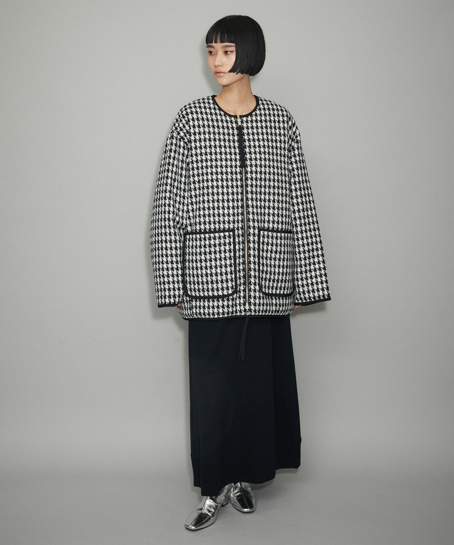 ADAM ET ROPE'「【WEB限定】リバーシブルツイードブルゾン」|ブルゾン・スタジャン|