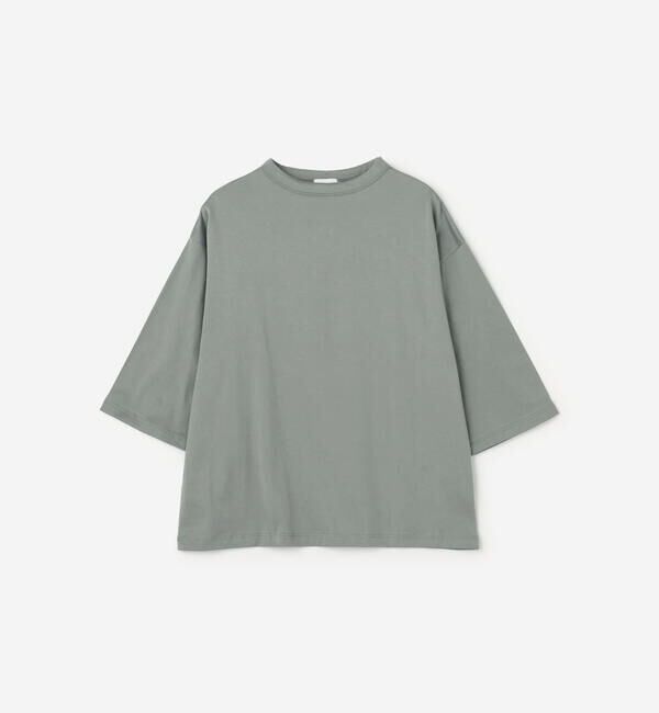 handvaerk「handvaerk | 60/2 ボトルネックTシャツ SOLID WOMEN」|Tシャツ・カットソー|GREY系1