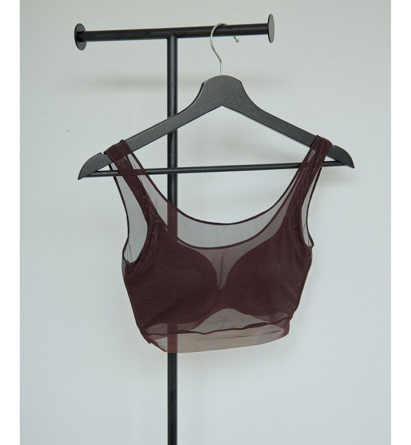  「【NICENICE MOMENT】MESH BRA TANK」|インナー|バーガンディー