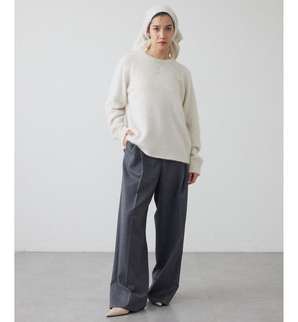 THE PAUSE「【THE PAUSE】ファーニットスカーフSET プルオーバー」|ニット・セーター|