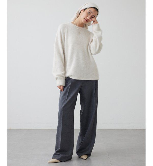 THE PAUSE「【THE PAUSE】ファーニットスカーフSET プルオーバー」|ニット・セーター|