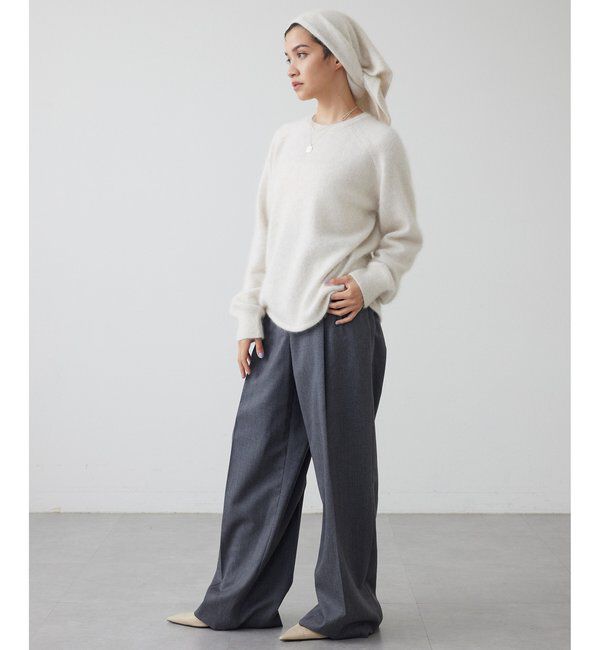 THE PAUSE「【THE PAUSE】ファーニットスカーフSET プルオーバー」|ニット・セーター|