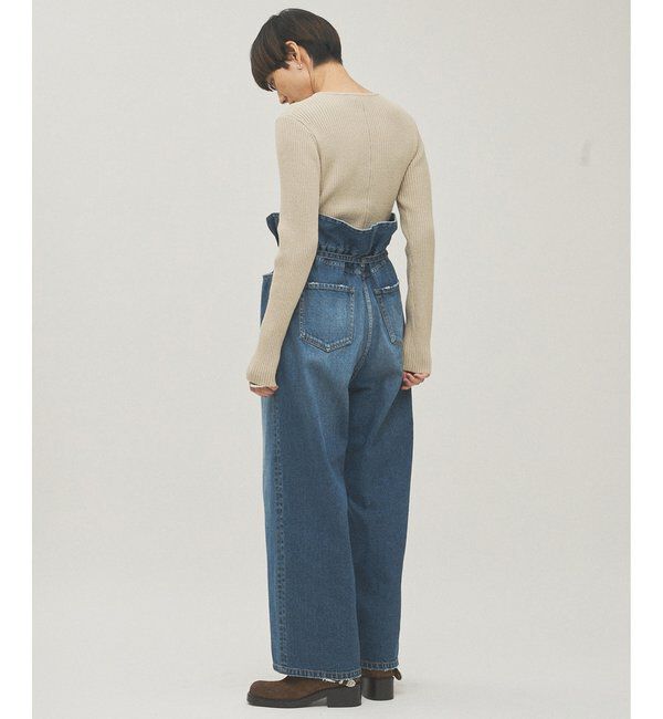  「フリルデニムパンツ」|デニム|