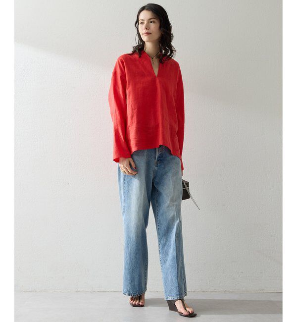  「リネンフードプルオーバー」|シャツ・ブラウス|