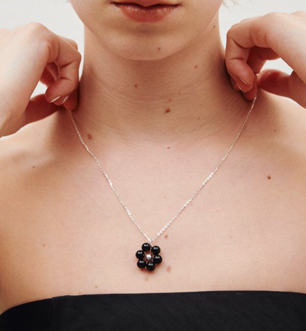  「【Sivelle./シヴェル】Silver925 オニキスフラワーネックレス」|リング|