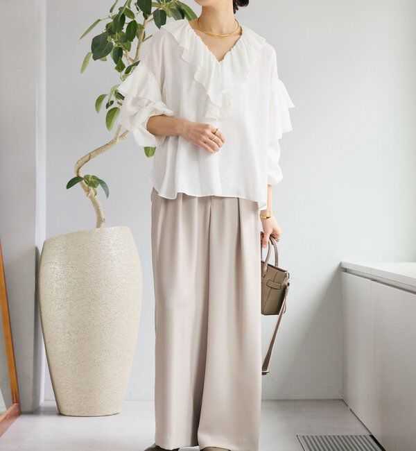  「【着映え】フリルディテールブラウス」|シャツ・ブラウス|