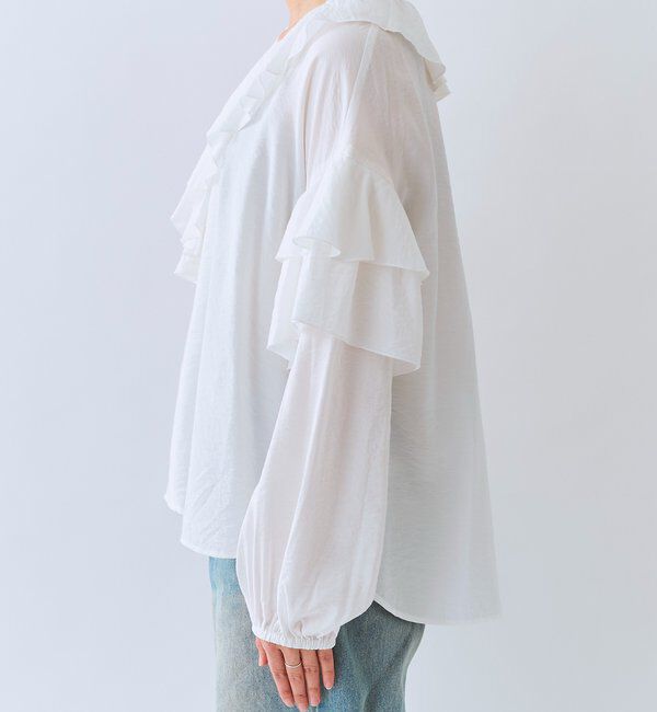  「【着映え】フリルディテールブラウス」|シャツ・ブラウス|
