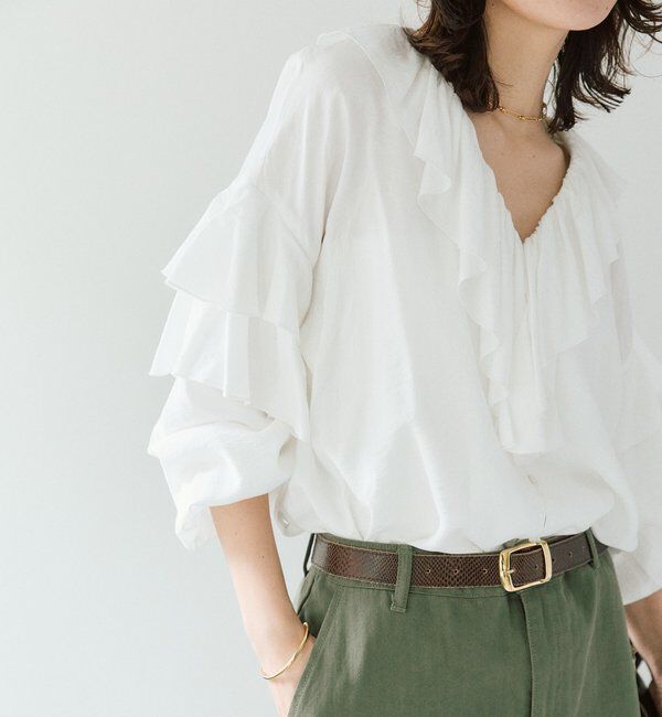  「【着映え】フリルディテールブラウス」|シャツ・ブラウス|