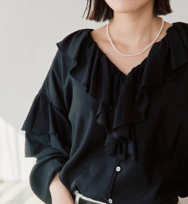  「【着映え】フリルディテールブラウス」|シャツ・ブラウス|