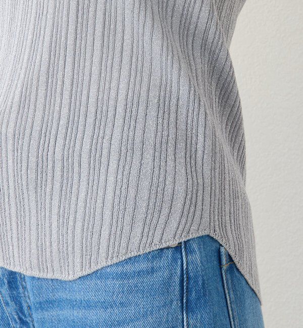  「予約【アレンジ自在】ストール付ラメリブタンクトップ」|ニット・セーター|