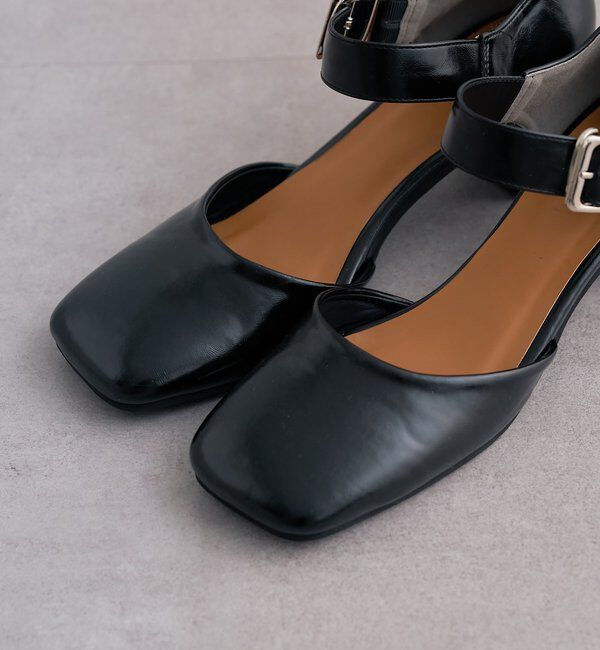  「バックルスクエアパンプス」|パンプス|