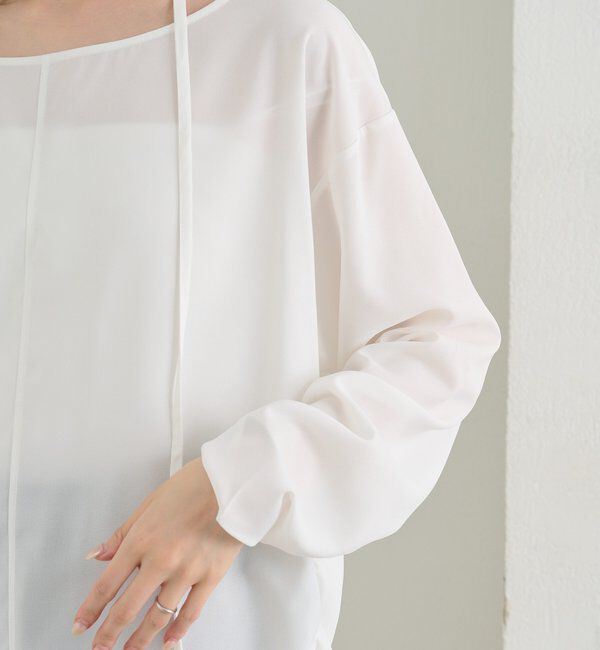  「サイドギャザーＴブラウス」|シャツ・ブラウス|