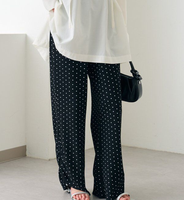  「裾ギャザーリブパンツ」|チノ|