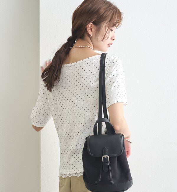  「レースドッキングオフショル半袖Tシャツ」|Tシャツ・カットソー|