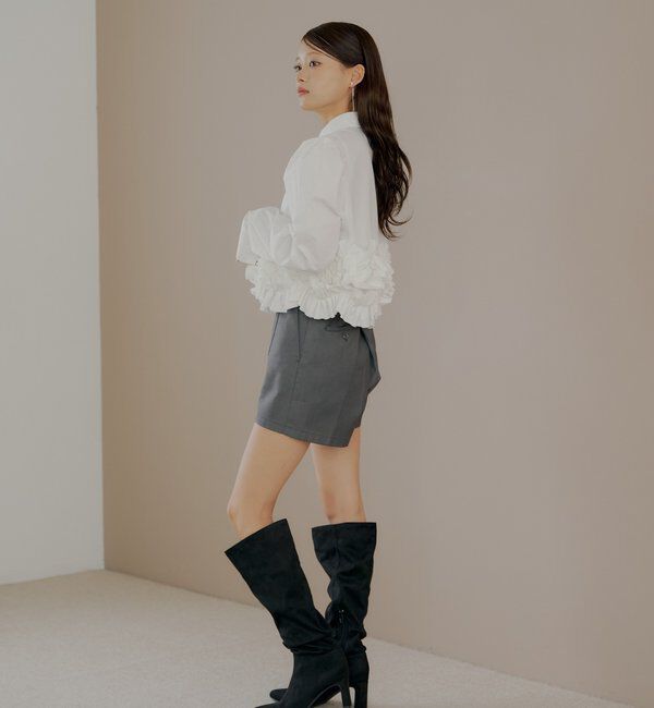  「【SALON by Chico】裾フリルデザインヘムブラウス」|シャツ・ブラウス|