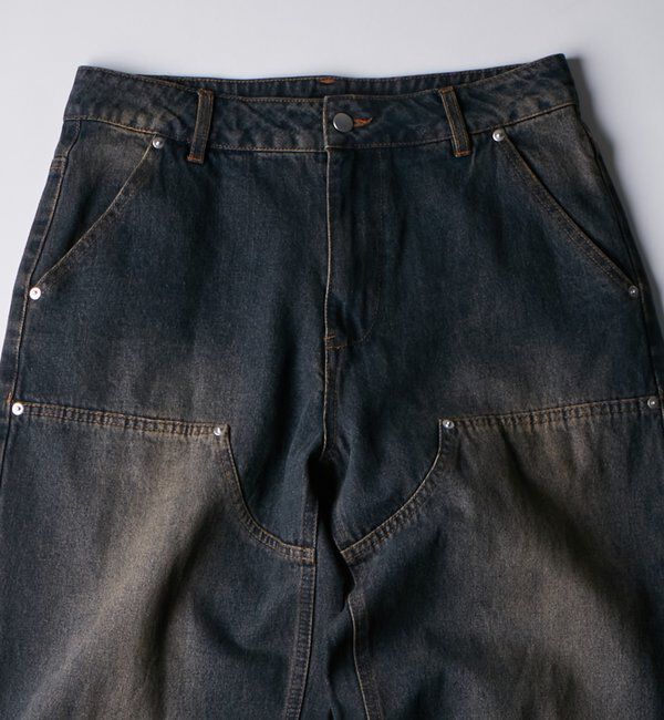  「KOOKY'Nダブルニー切り替えデニム」|デニム|