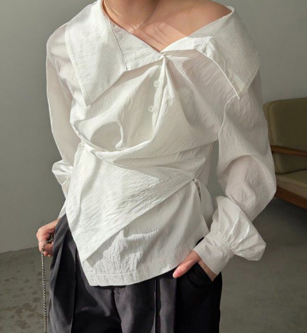  「【2WAY】カシュクールシャツ」|シャツ・ブラウス|