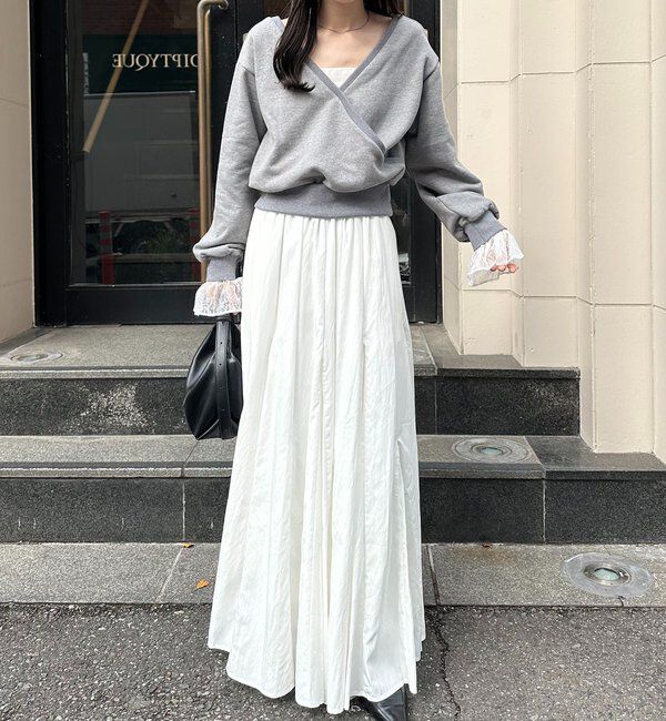  「【低身長サイズあり】ランダム切替フレアスカート」|スカート|