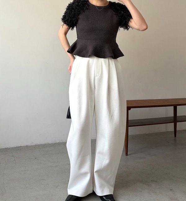  「フリンジペプラムニット」|ニット・セーター|