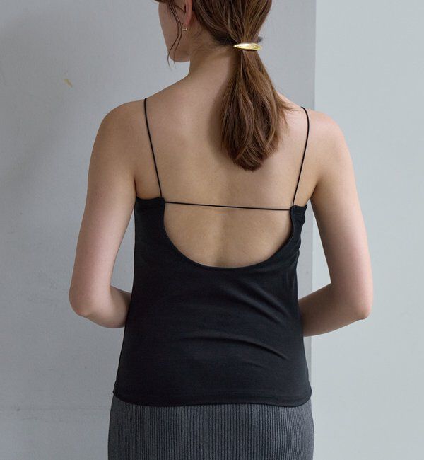  「バックオープンキャミソール」|キャミソール|ブラック