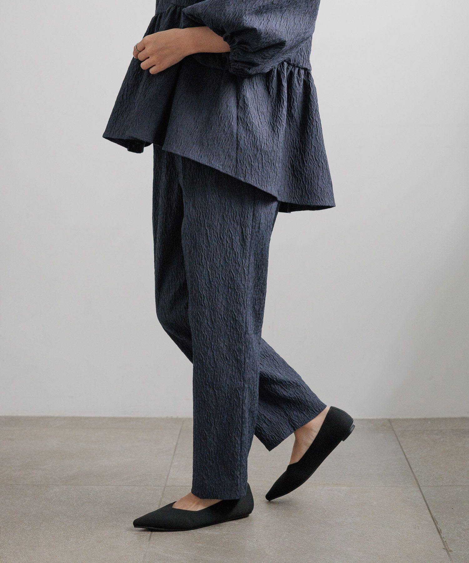  「【入卒／セレモニー】ジャガードテーパードパンツ」|スラックス|