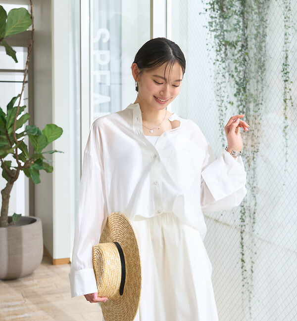 Rouge vif「ポケット付きシアーシャツ」|シャツ・ブラウス|