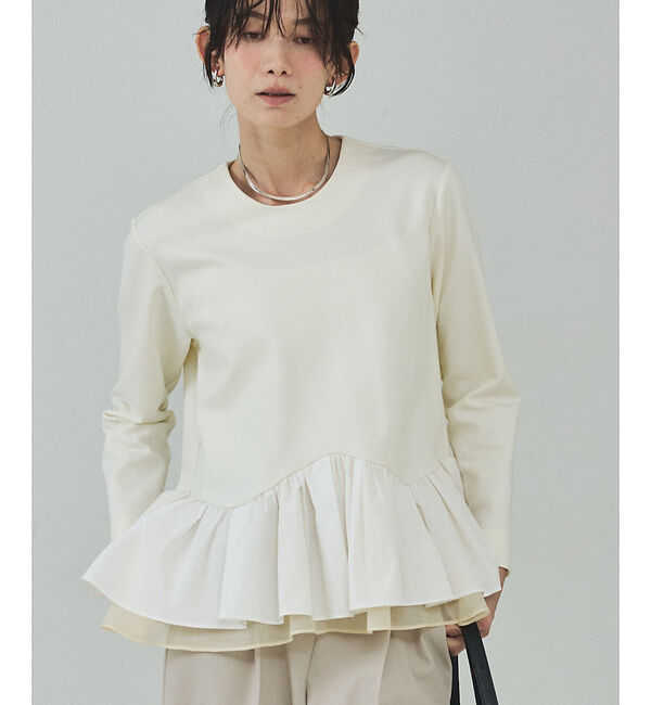 qualite「タフタコンビプルオーバー」|シャツ・ブラウス|