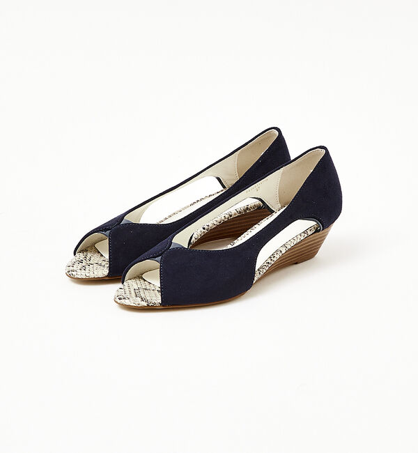 AU BANNISTER「【販売店舗限定】バタフライウェッジソールパンプス」|パンプス|ネイビー