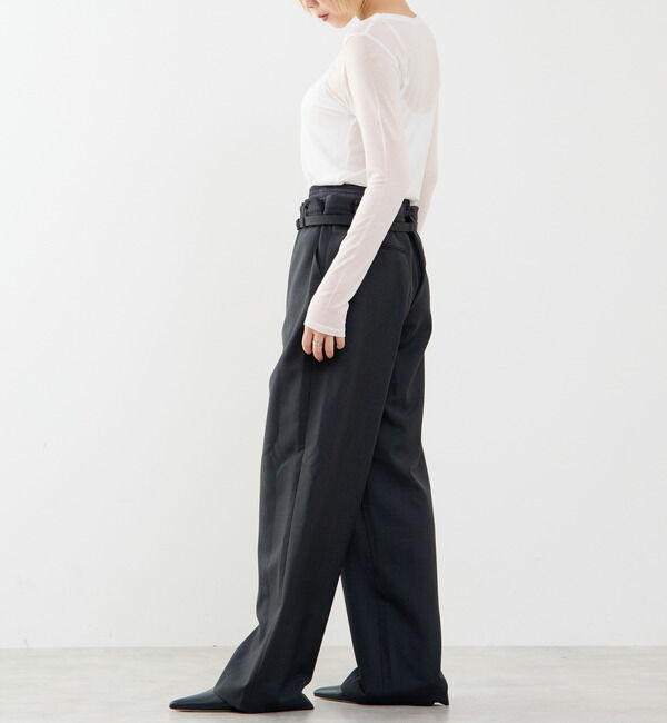 SOFFITTO「カシミヤシルク混ボートネックシアープルオーバー」|Tシャツ・カットソー|