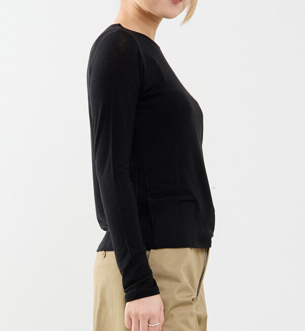 SOFFITTO「カシミヤシルク混ボートネックシアープルオーバー」|Tシャツ・カットソー|