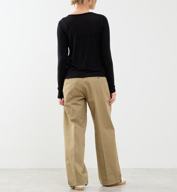 SOFFITTO「カシミヤシルク混ボートネックシアープルオーバー」|Tシャツ・カットソー|