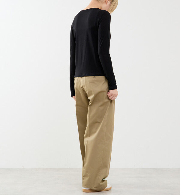 SOFFITTO「カシミヤシルク混ボートネックシアープルオーバー」|Tシャツ・カットソー|