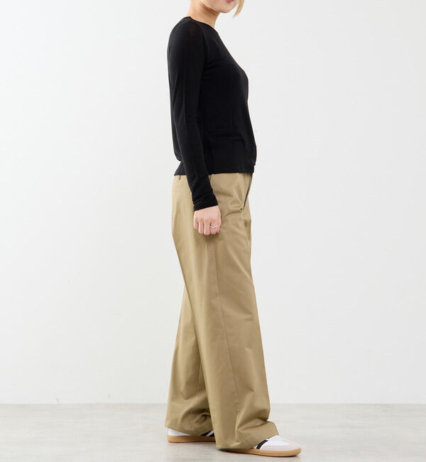 SOFFITTO「カシミヤシルク混ボートネックシアープルオーバー」|Tシャツ・カットソー|