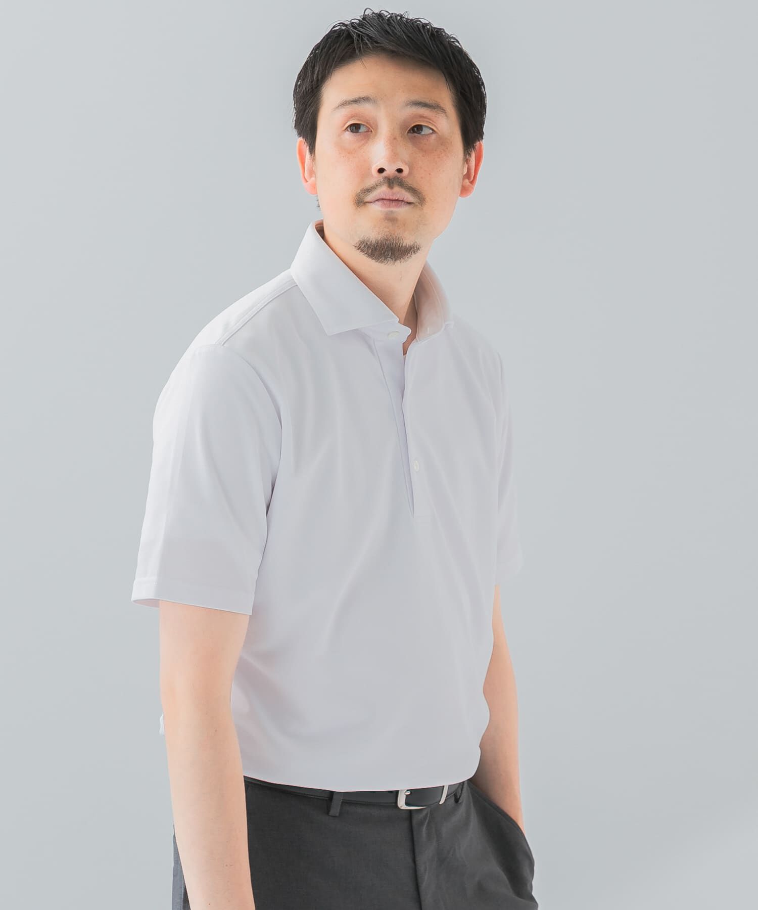 URBAN RESEARCH DOORS「『イージーケア/速乾性』LIFE STYLE TAILOR　トリコット半袖プルオーバー」|シャツ・ブラウス|