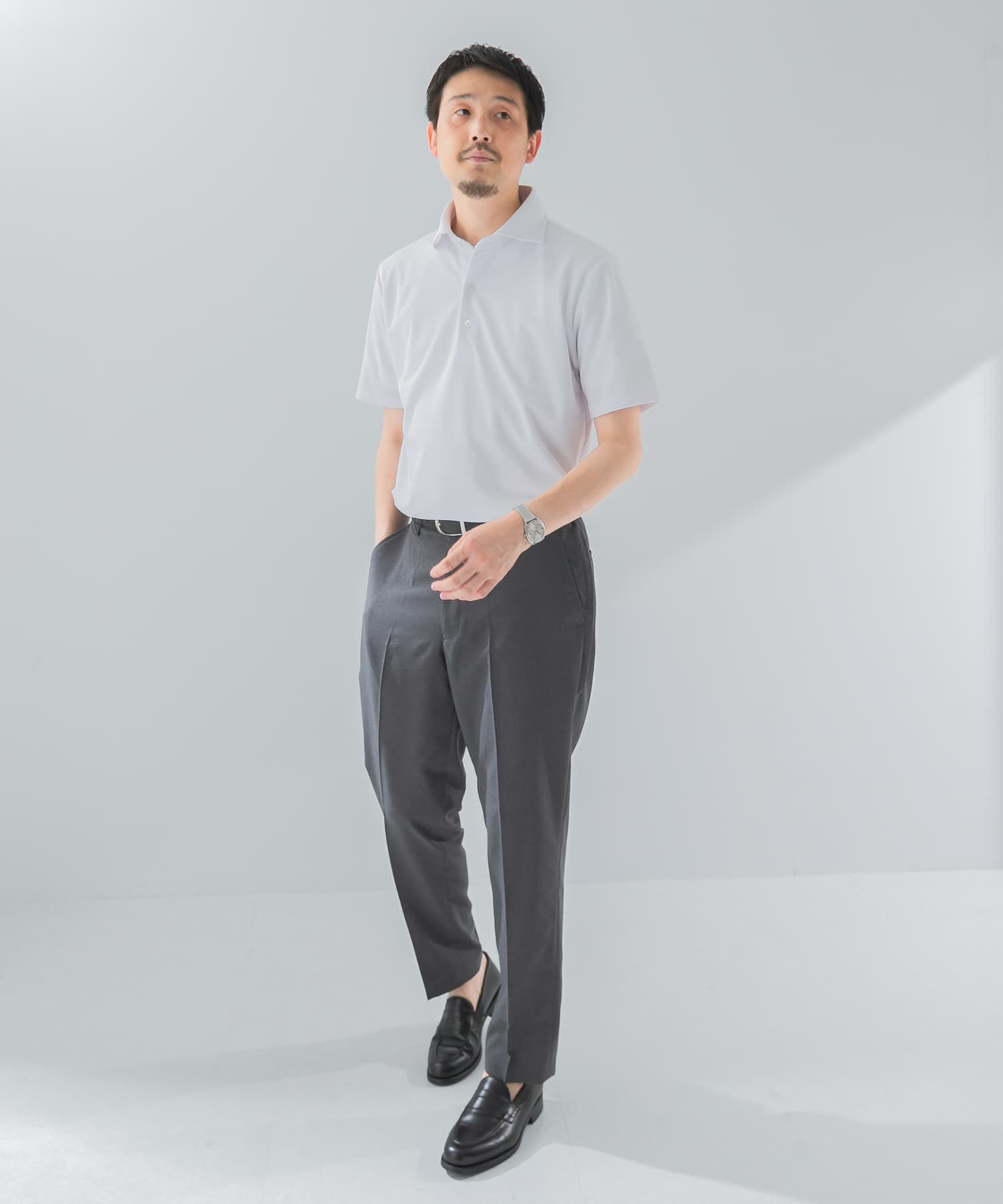 URBAN RESEARCH DOORS「『イージーケア/速乾性』LIFE STYLE TAILOR　トリコット半袖プルオーバー」|シャツ・ブラウス|