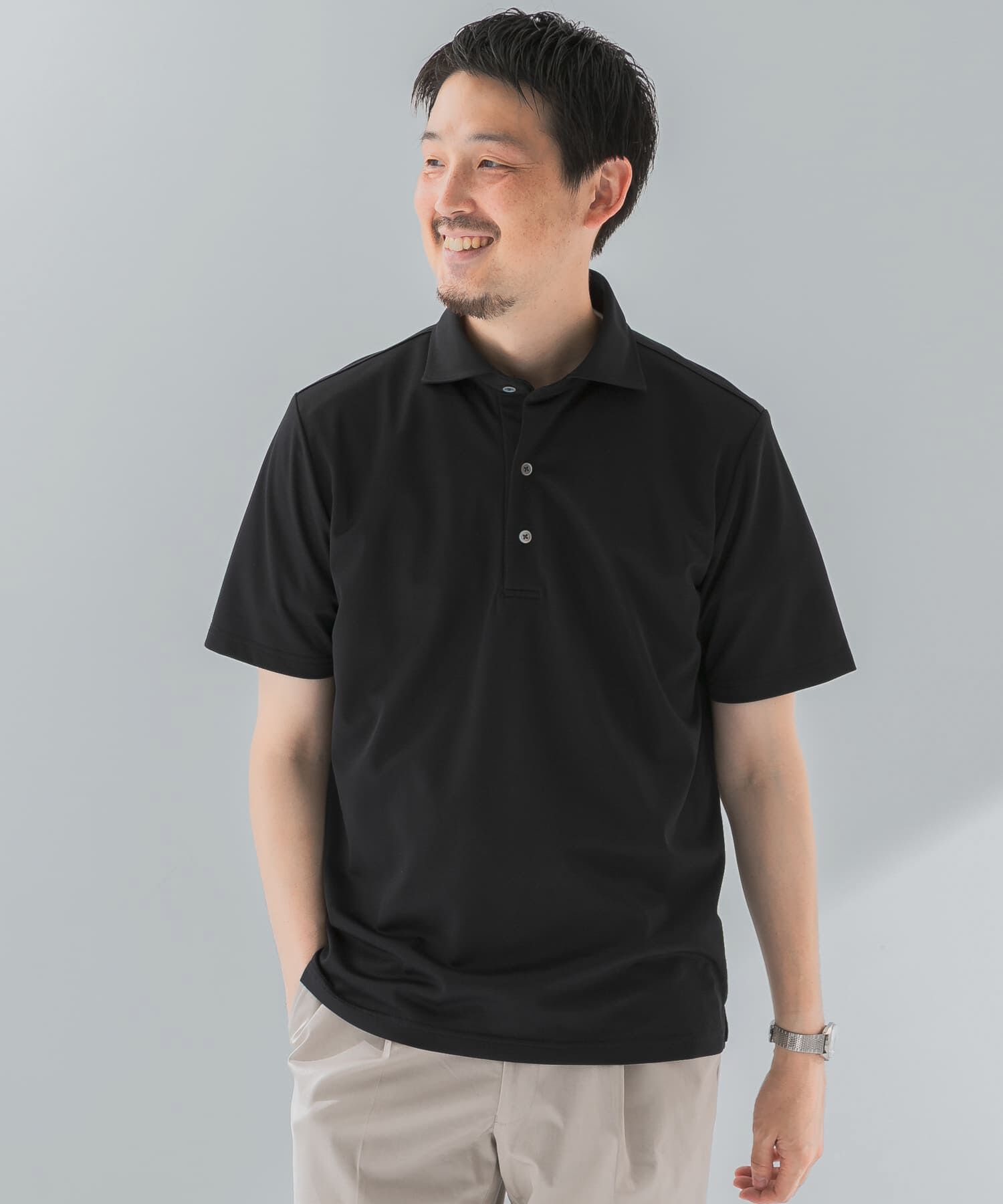 URBAN RESEARCH DOORS「『イージーケア/速乾性』LIFE STYLE TAILOR　トリコット半袖プルオーバー」|シャツ・ブラウス|