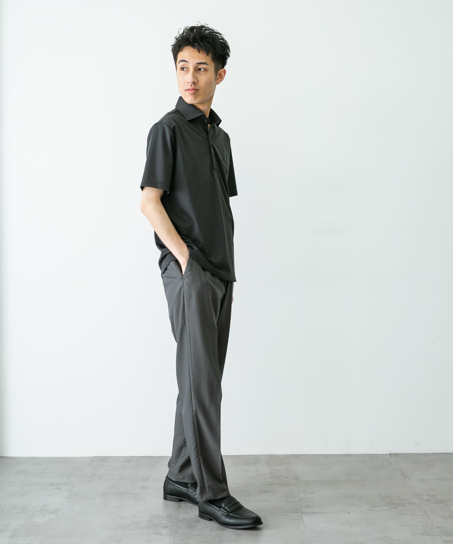 URBAN RESEARCH DOORS「『イージーケア/速乾性』LIFE STYLE TAILOR　トリコット半袖プルオーバー」|シャツ・ブラウス|