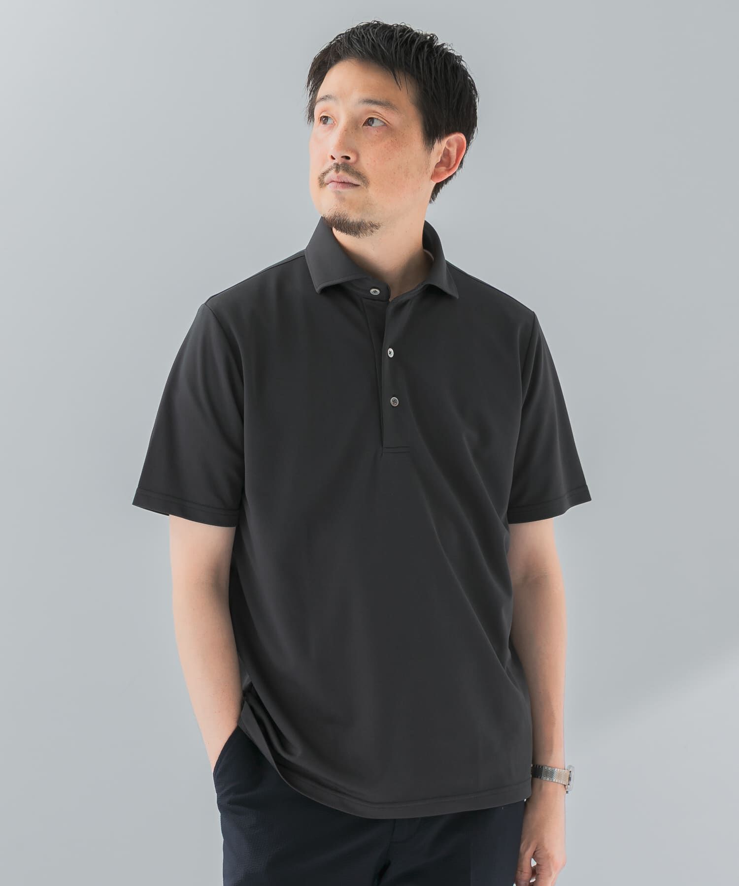 URBAN RESEARCH DOORS「『イージーケア/速乾性』LIFE STYLE TAILOR　トリコット半袖プルオーバー」|シャツ・ブラウス|