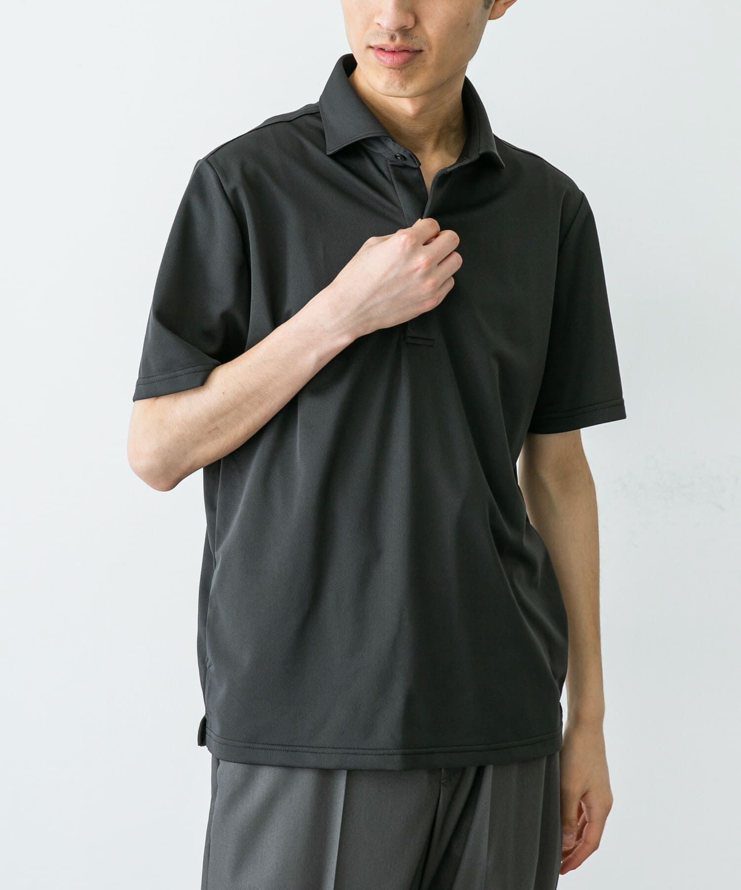 URBAN RESEARCH DOORS「『イージーケア/速乾性』LIFE STYLE TAILOR　トリコット半袖プルオーバー」|シャツ・ブラウス|