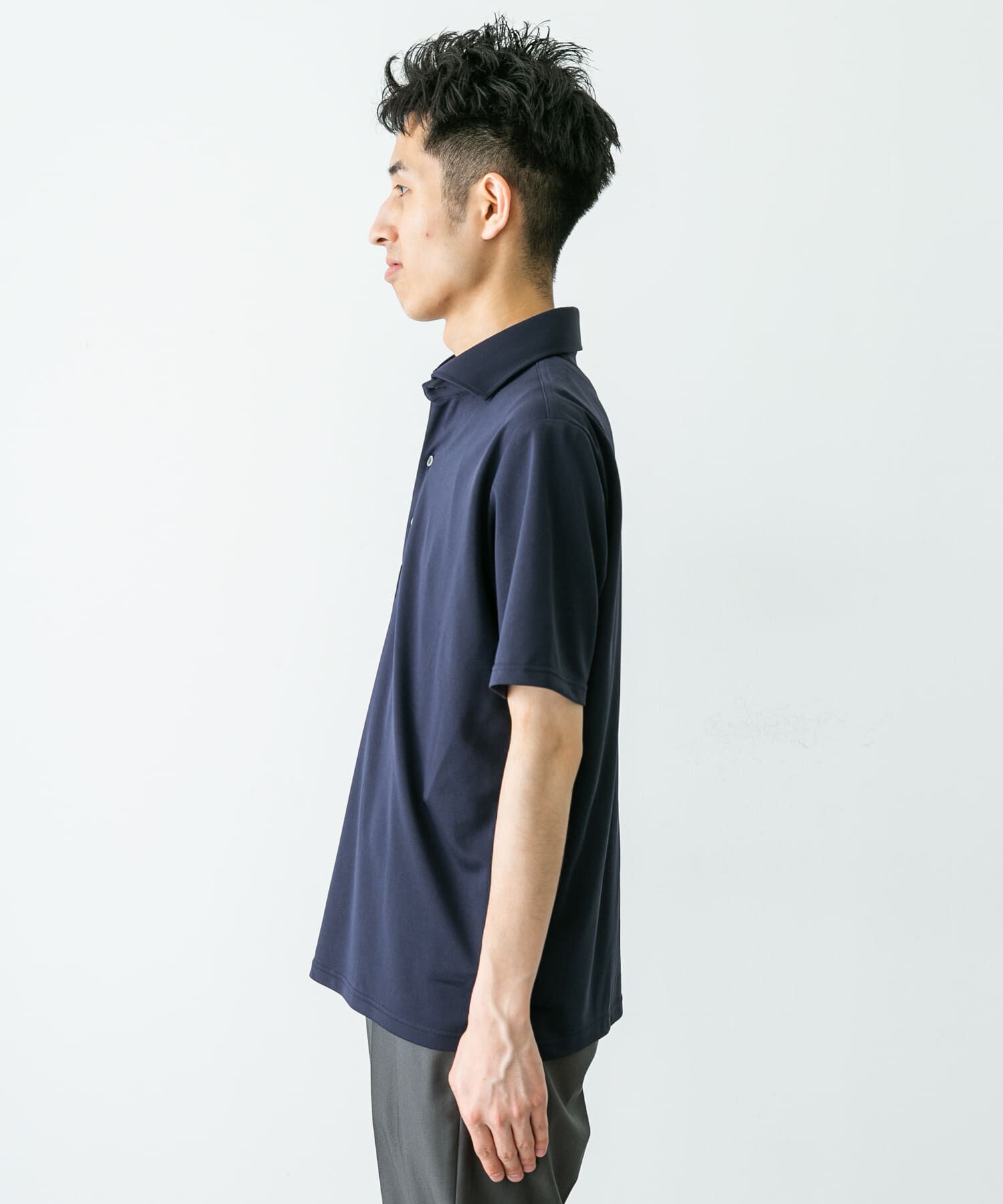 URBAN RESEARCH DOORS「『イージーケア/速乾性』LIFE STYLE TAILOR　トリコット半袖プルオーバー」|シャツ・ブラウス|