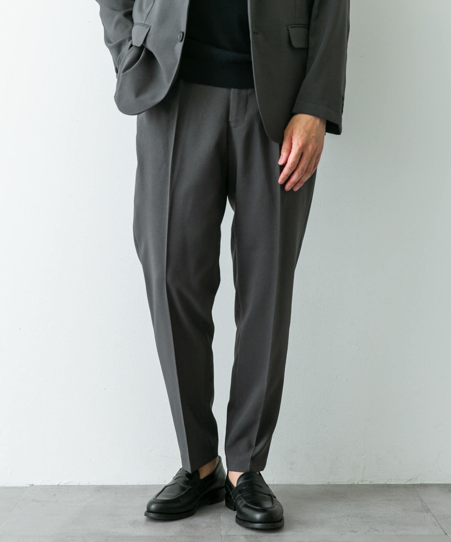 URBAN RESEARCH DOORS「『イージーケア』LIFE STYLE TAILOR　メランジトロストレッチパンツ」|スラックス|