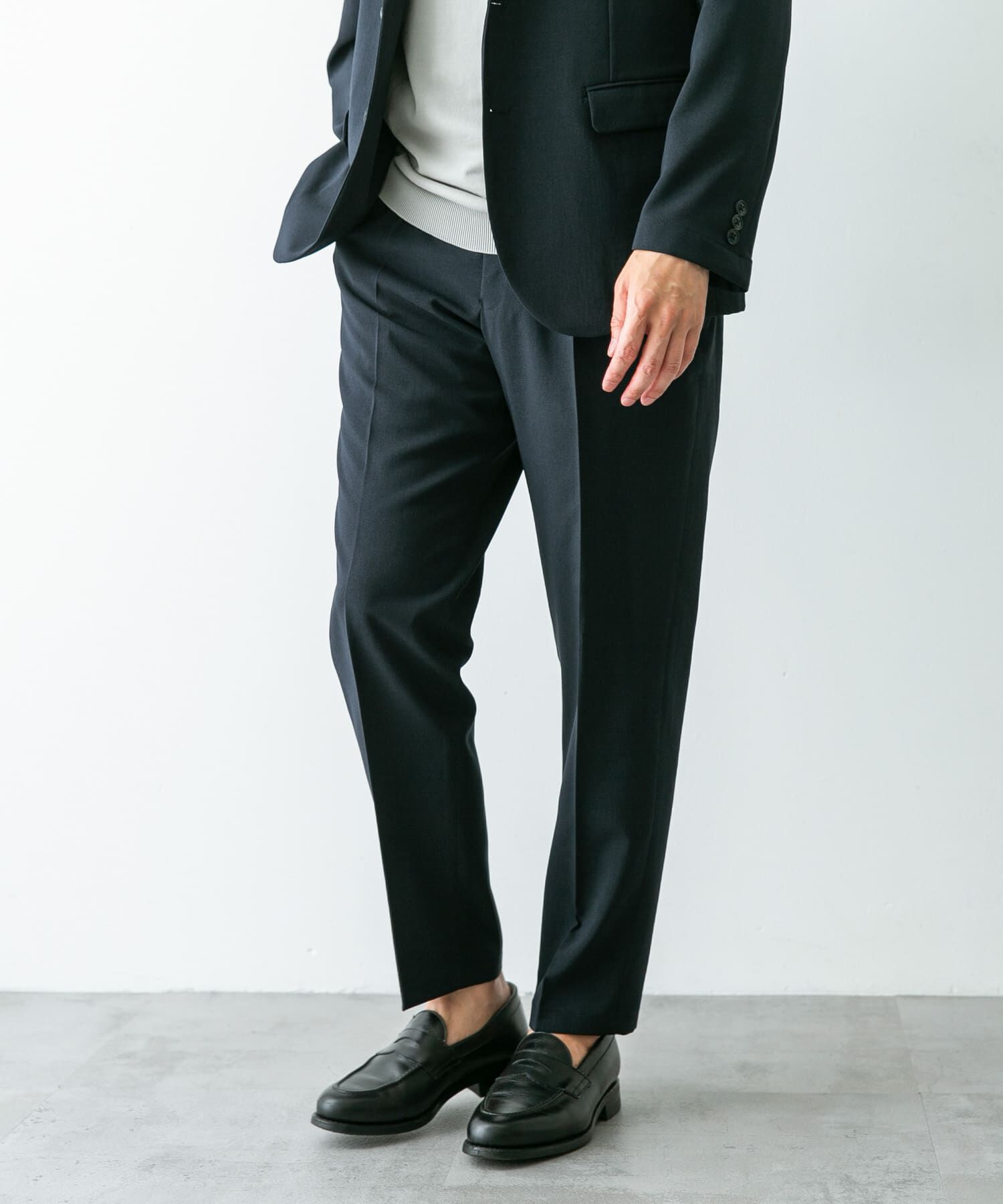 URBAN RESEARCH DOORS「『イージーケア』LIFE STYLE TAILOR　メランジトロストレッチパンツ」|スラックス|