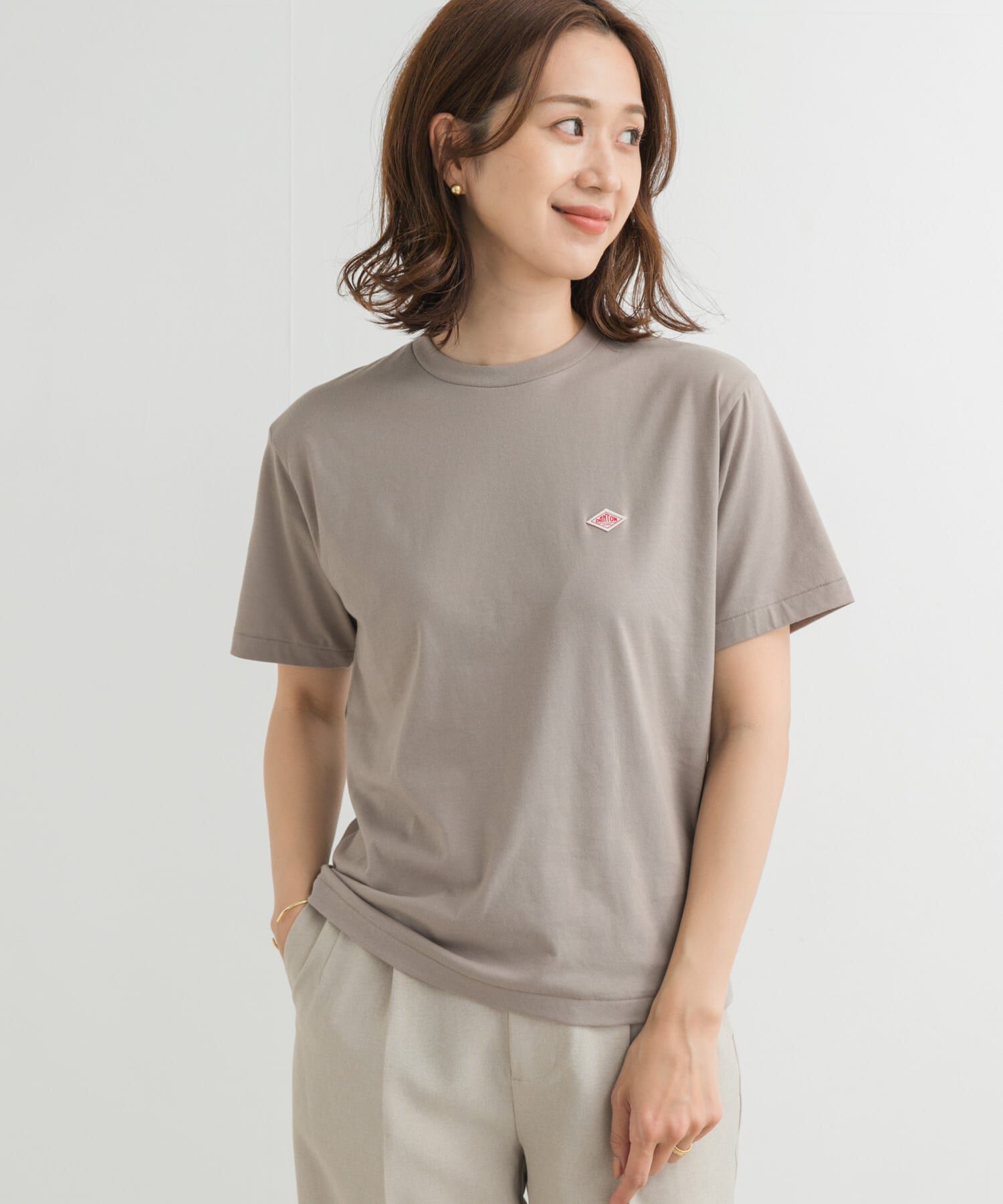 URBAN RESEARCH DOORS「DANTON　INNER T-SHIRTS」|Tシャツ・カットソー|ベージュ