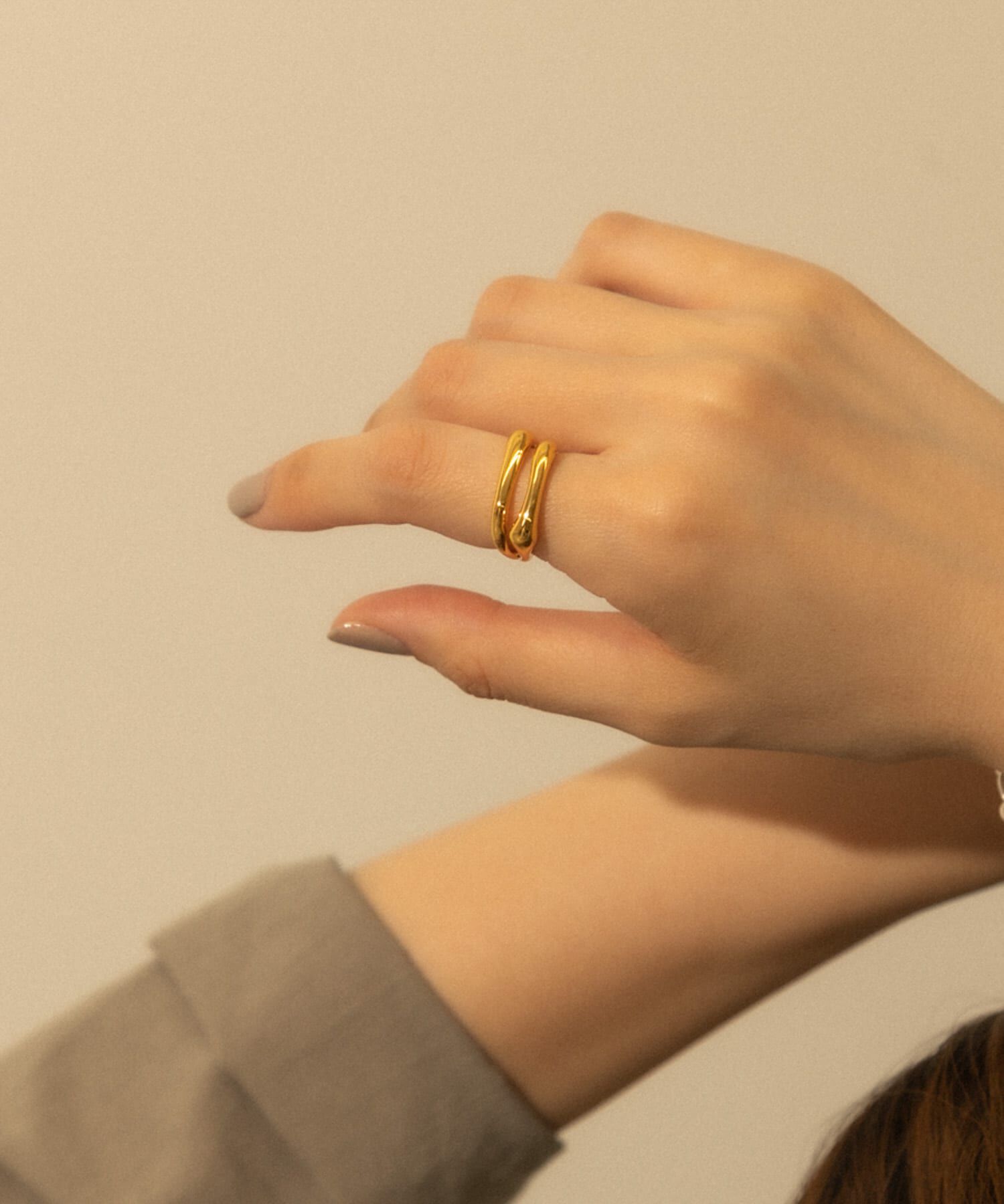 SMELLY「SMELLY so&rsquo;　dual line ring」|リング|