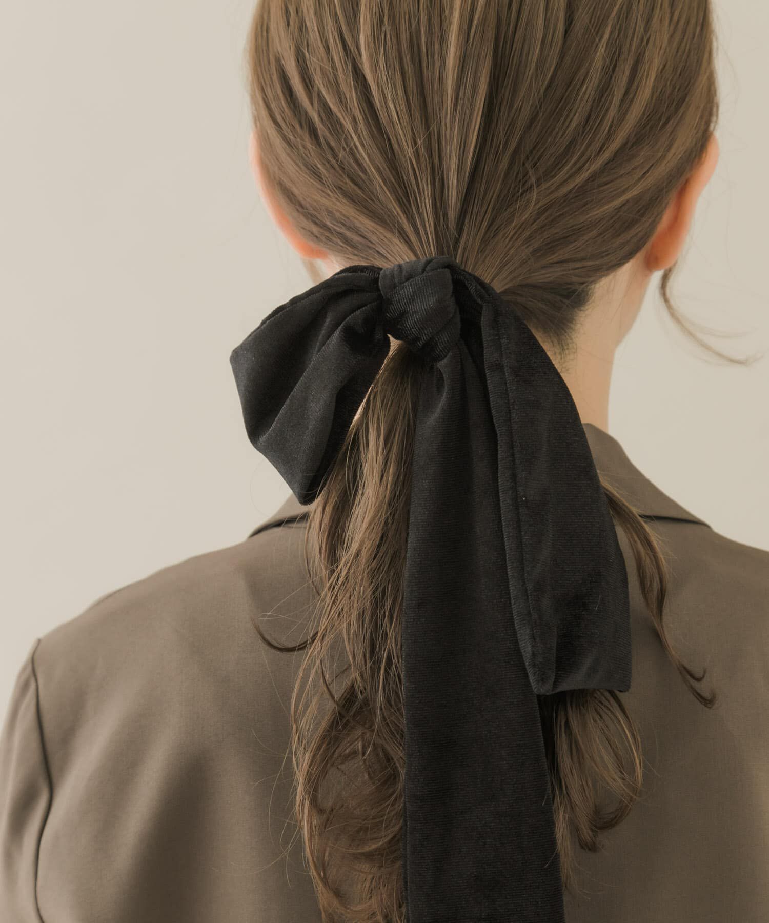 SMELLY「『WEB/一部店舗限定』ベロアビッグリボンヘアカフセット」|ヘアゴム・シュシュ|