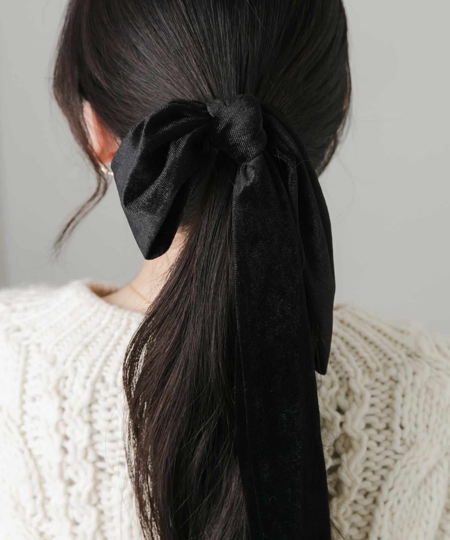 SMELLY「『WEB/一部店舗限定』ベロアビッグリボンヘアカフセット」|ヘアゴム・シュシュ|