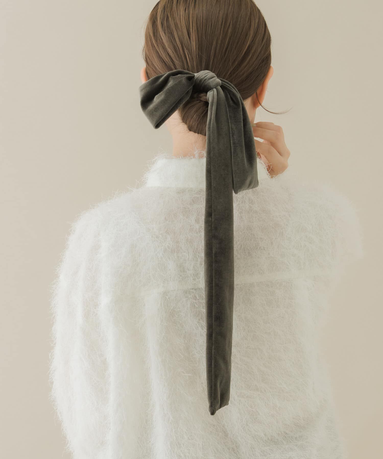 SMELLY「『WEB/一部店舗限定』ベロアビッグリボンヘアカフセット」|ヘアゴム・シュシュ|