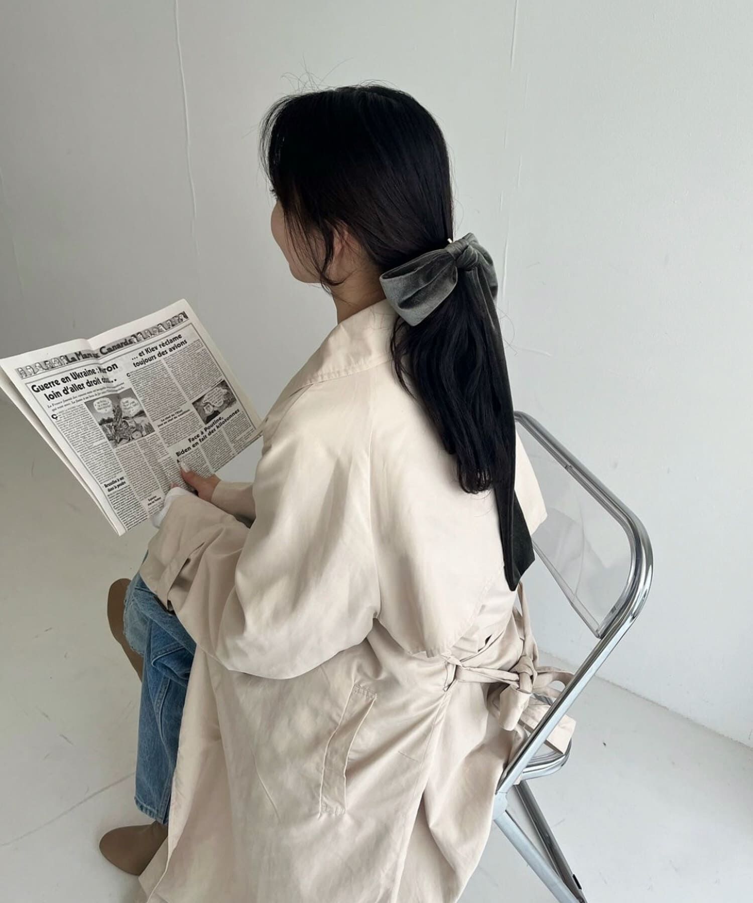 SMELLY「『WEB/一部店舗限定』ベロアビッグリボンヘアカフセット」|ヘアゴム・シュシュ|