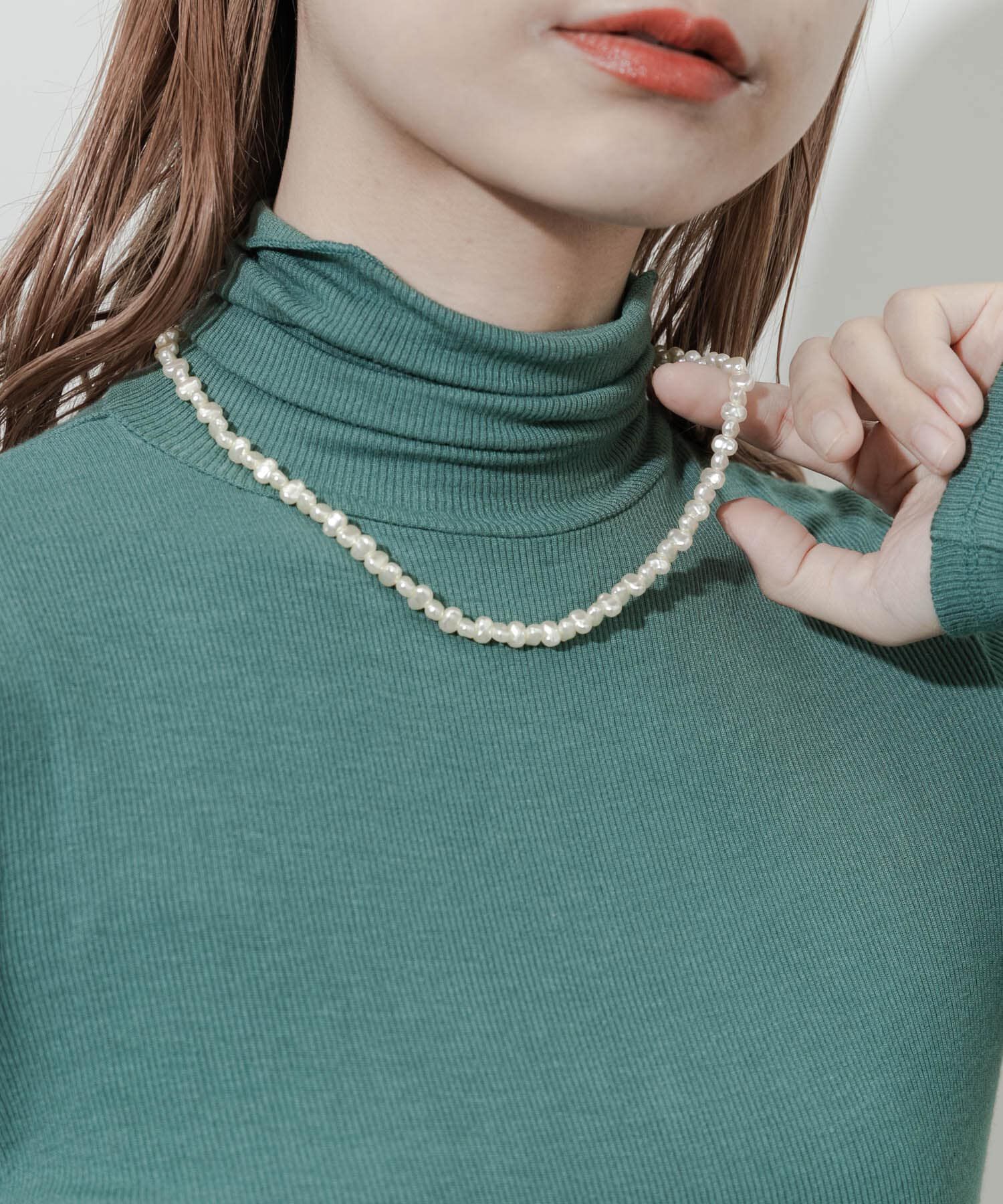 SMELLY「イビツパールネックレス」|ネックレス|